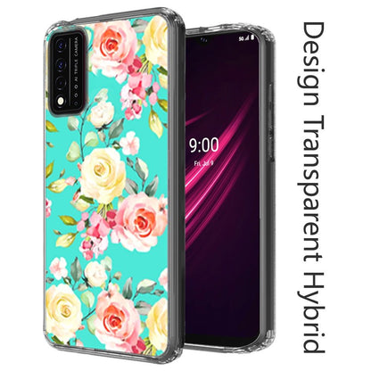 For Samsung Galaxy A71 5G Fashion Pattern Design Ultra Thin Clear Hybrid Rubber Gummy TPU Grip + Hard PC Back Shockproof  Phone Case Cover