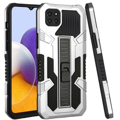 For Boost Mobile Celero 5G Hybrid Tough Rugged [Shockproof] Dual Layer Protective with Kickstand Military Grade Hard PC + TPU  Phone Case Cover