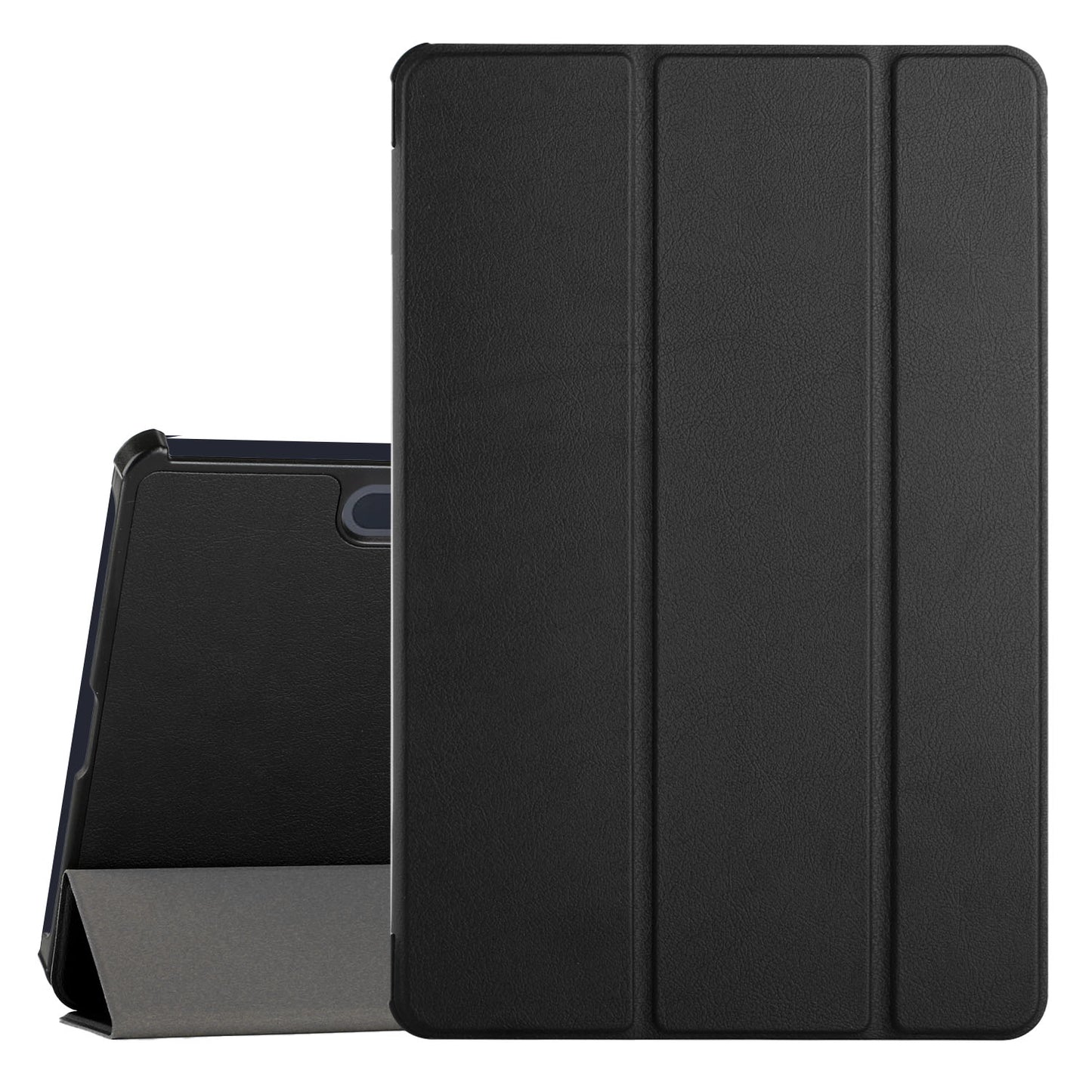 Case for Samsung Galaxy Tab S6 Lite 10.4" Thin Lightweight Trifold Stand Magnetic Closure PU Leather Hard Folio Hybrid Protective Tablet Black Tablet Cover