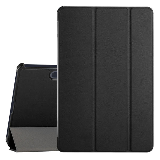 Case for Samsung Galaxy Tab S6 Lite 10.4" Thin Lightweight Trifold Stand Magnetic Closure PU Leather Hard Folio Hybrid Protective Tablet Black Tablet Cover