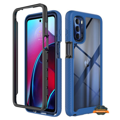 For Motorola Moto G Stylus 5G 2022 Armor Body Slim Hybrid Double Layer Hard TPU Transparent Back Rugged Shockproof  Phone Case Cover