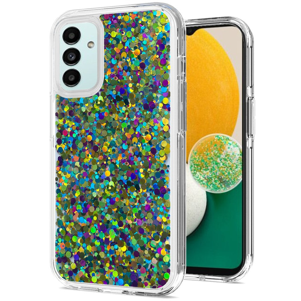 For Samsung Galaxy A13 5G Colorful Glitter Bling Sparkle Epoxy Glittering Shining Hybrid Hard Silicone Shockproof  Phone Case Cover