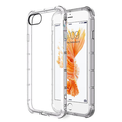 For Apple iPhone SE 3 (2022) Air Armor Transparent Hybrid Shock-Absorbing Corners Soft TPU + Hard Polycarbonate Frame Clear Phone Case Cover