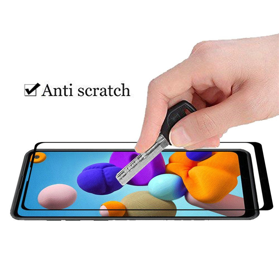 For Samsung Galaxy A13 5G Tempered Glass Screen Protector [Full Coverage] Curved Fit 9H Hardness Glass Screen Protector Clear Black Screen Protector