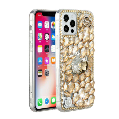 For Apple iPhone SE 3 (2022) SE/8/7 Bling Crystal 3D Full Diamonds Luxury Sparkle Rhinestone Hybrid Protective  Phone Case Cover