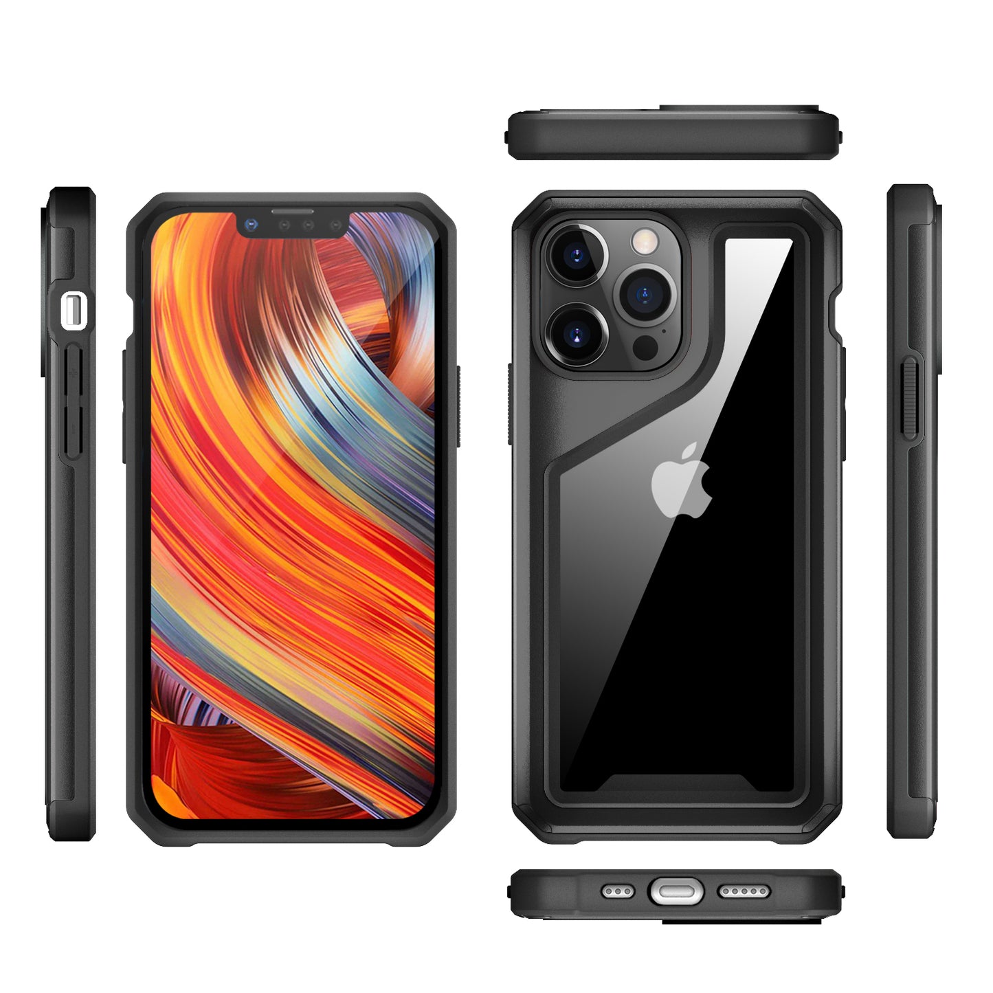 For Apple iPhone XR Clear Hybrid Aluminum Alloy Protective Shockproof Hard Back Dual Layer Thick Bumper Frame  Phone Case Cover