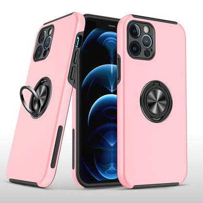 For Apple iPhone 11 (6.1") Hybrid 360 Degree Rotatable Metal Invisible Ring Stand Holder Fit Magnetic Car Mount Shockproof  Phone Case Cover