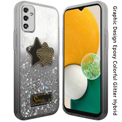 For Motorola Moto G Pure Fashion Graphic Pattern Design Epoxy Colorful Skin Glitter Hybrid Bling TPU Hard Impact Armor  Phone Case Cover