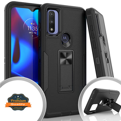 For Motorola Moto G Pure / Moto G Power 2022 Military Grade Rugged with Hidden Kickstand Hybrid Heavy Duty Support Car Mount Holder  Phone Case Cover