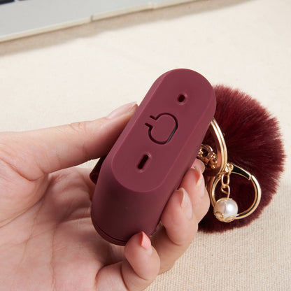 For Apple AirPods Pro 2 (2022) Silicone Skin Cute Fur Ball Ornament Keychain 3 in 1 Fashion Thick TPU Gummy Luxury Soft Protective Earphone