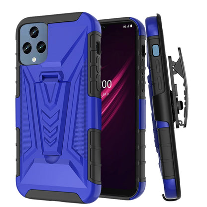 For T-Mobile Revvl 6 Pro 5G /Revvl 6 5G Combo Rugged Swivel Belt Clip Holster Heavy Duty Hybrid Armor Kickstand Stand  Phone Case Cover