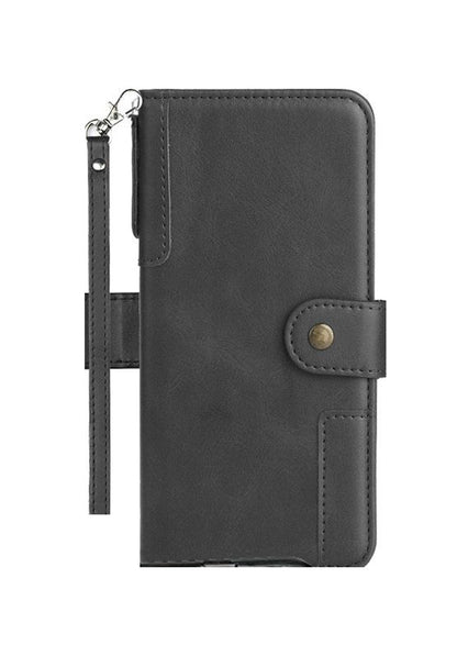 For Apple iPhone 11 (6.1") Wallet Case with Credit Card Holder, PU Leather Flip Pouch Kickstand & Strap TPU Protective  Phone Case Cover