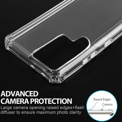 For Samsung Galaxy S22 /Plus Ultra Air Armor Designed Transparent Hybrid Shock-Absorbing Corners Soft TPU + Hard Polycarbonate Frame  Phone Case Cover