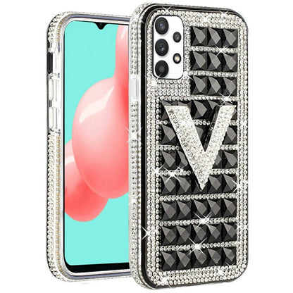 For Apple iPhone 11 (6.1") Fashion Luxury 3D Bling Diamonds Rhinestone Jeweled Ornament Shiny Crystal Hybrid TPU Hard  Phone Case Cover