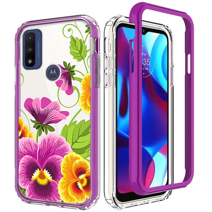 For Motorola Moto G Pure Beautiful Design 3 in 1 Hybrid Triple Layer Armor Hard Plastic Rubber TPU Shockproof Protective Frame  Phone Case Cover