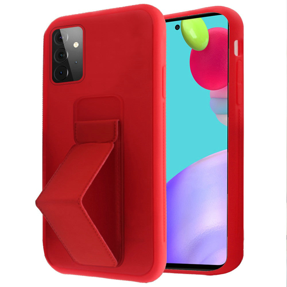 For Apple iPhone 13 Pro (6.1") Hybrid Foldable Kickstand Magnetic Heavy Duty Silicone Rubber TPU Protector [Support Magnetic Car Mount]  Phone Case Cover