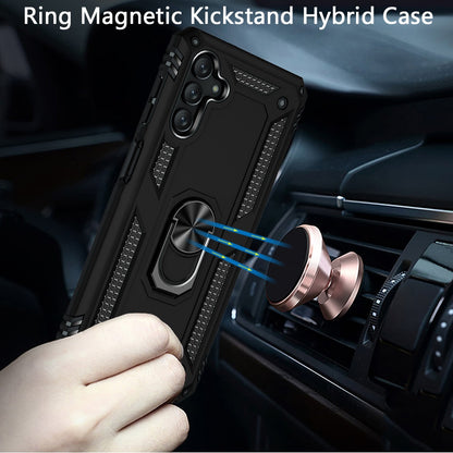 For Samsung Galaxy A13 5G Military Grade Heavy Duty Rugged Dual Layers Full Body Shockproof Hybrid Protection with Ring Kickstand  Phone Case Cover