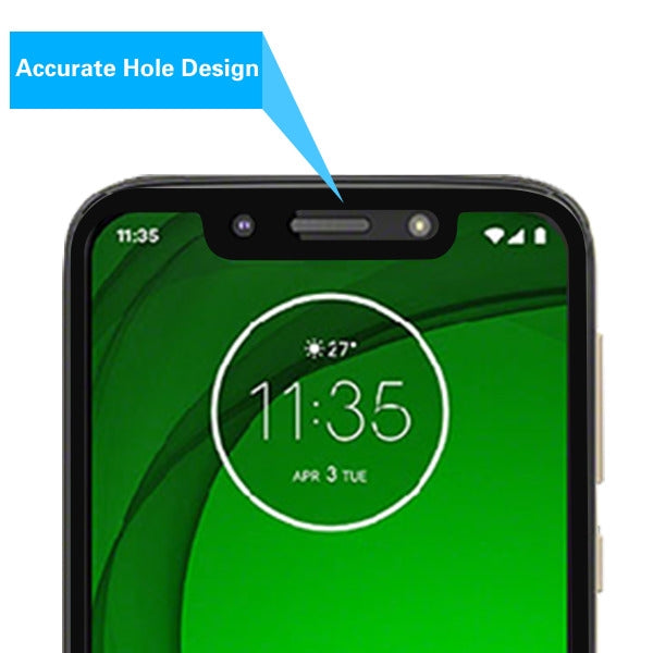 For Motorola Moto G7 Play Full Coverage Tempered Glass Screen Protector Full Screen 3D Curved Cover Clear / Black Screen Protector