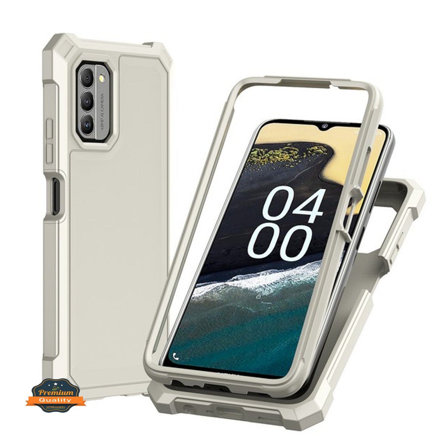 For T-Mobile Revvl 6 Pro 5G /Revvl 6 5G Hybrid 2in1 Front Bumper Frame Cover Square Edge Shockproof TPU + Hard PC  Phone Case Cover