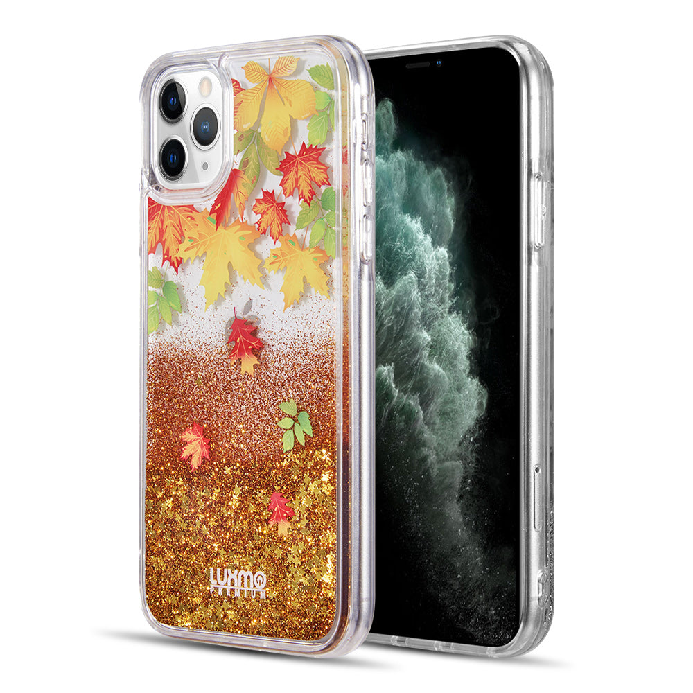 For Apple iPhone 13 /Pro Max Mini Quicksand Waterfall Liquid Glitter Sparkling Pattern Design Floating Bling Hybrid Soft TPU + PC Clear  Phone Case Cover