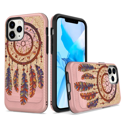 For Apple iPhone 13 Pro Max (6.7") Cute Design Printed Pattern Fashion Brushed Texture Shockproof Dual Layer Hybrid Slim Protective Had PC + TPU Rubber  Phone Case Cover