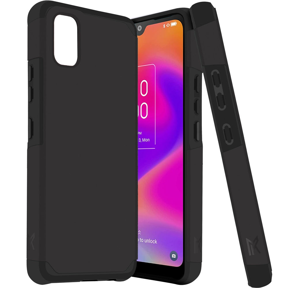 For TCL ION Z Ultra Slim Corner Protection Shock Absorption Hybrid Dual Layer Hard PC + TPU Rubber Armor Defender  Phone Case Cover