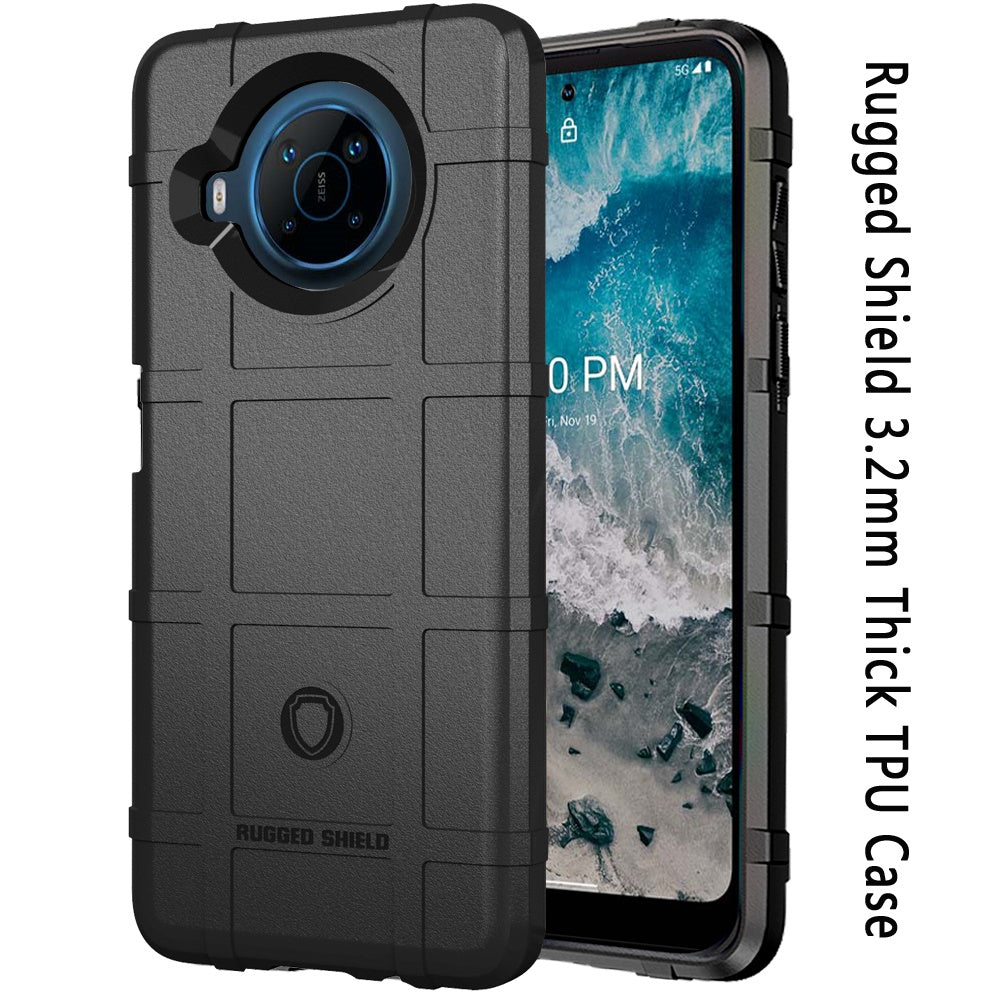 For Nokia X100 Rugged Shield Hybrid TPU 3.2mm Thick Solid Rough Armor Tactical Matte Grip Silicone Texture Anti-Drop Protective  Phone Case Cover