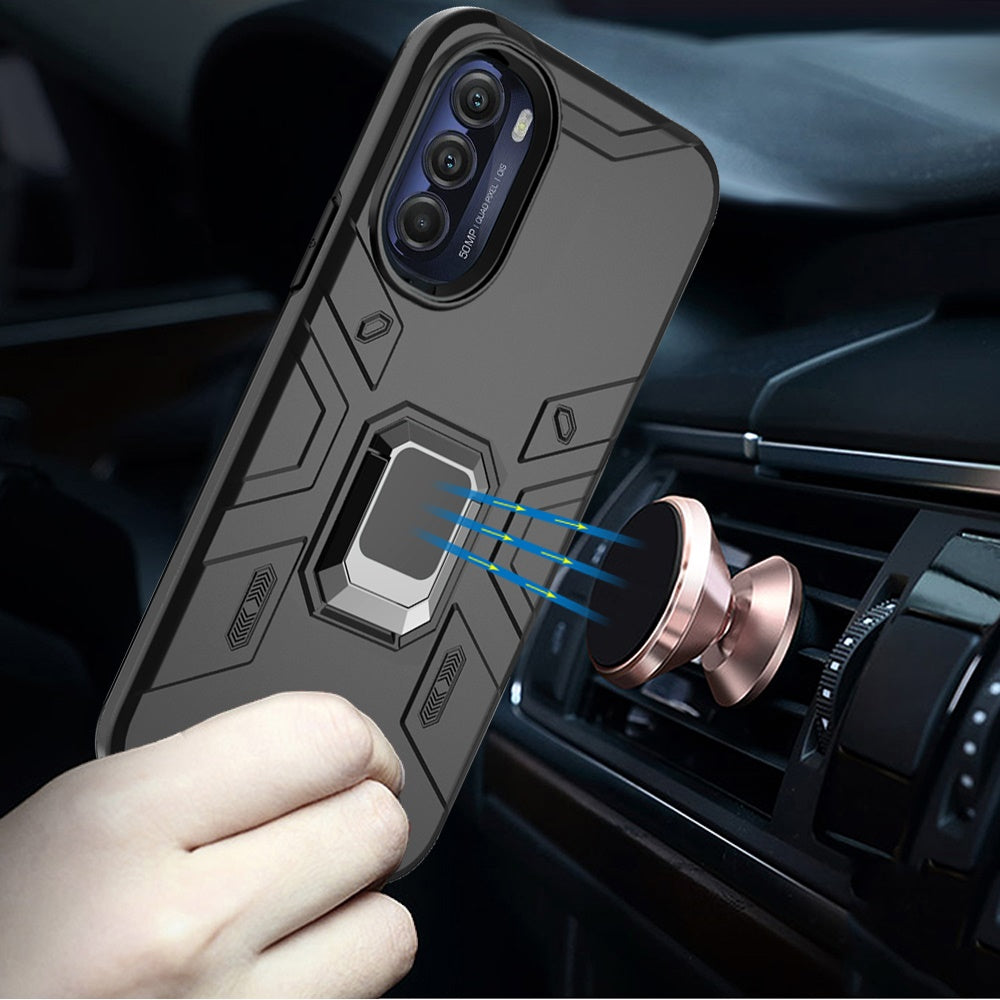 For Apple iPhone 11 (6.1") Slim Rugged Shockproof Hybrid with Magnetic Ring Stand Holder  Phone Case Cover