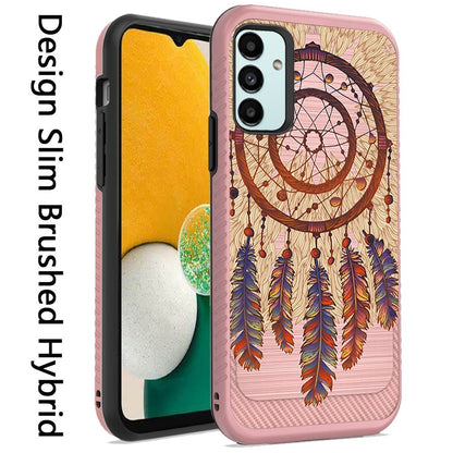 For Samsung Galaxy A13 5G Cute Design Printed Pattern Fashion Brushed Texture Shockproof Dual Layer Hybrid Protective Hard Rubber  Phone Case Cover