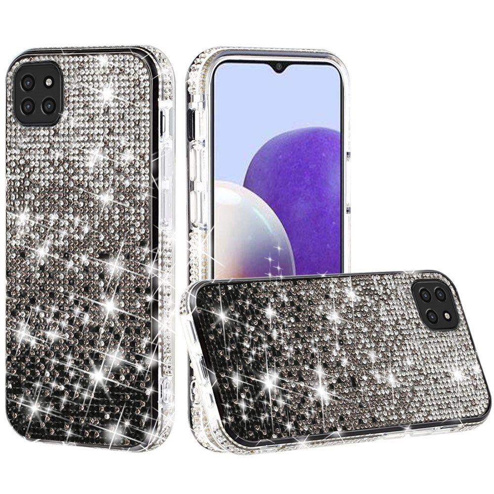 For Boost Mobile Celero 5G Glitter Bling Ultra Thin TPU Sparkle Diamond Rhinestone Shiny Full Cover Crystal Stones Back  Phone Case Cover