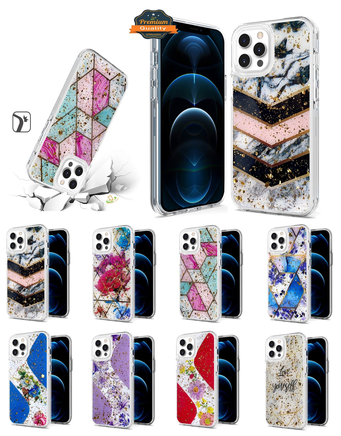 For Motorola Moto G Power 2022 Glitter Clear Fashion Design Shiny Bling Flake Sparkling Hybrid Hard Back Sturdy High Impact  Phone Case Cover