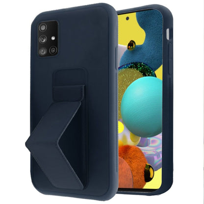 For Samsung Galaxy A71 5G Hybrid Foldable Kickstand Magnetic Heavy Duty Silicone Rubber TPU Protector [Fit Magnetic Car Mount]  Phone Case Cover