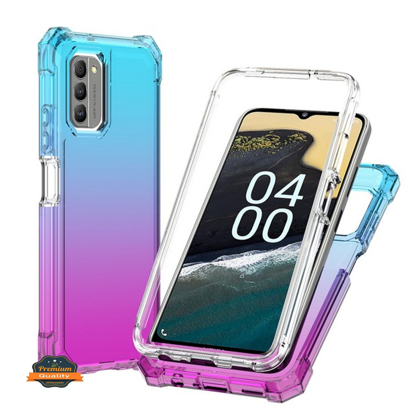 For T-Mobile Revvl 6 Pro 5G /Revvl 6 5G Hybrid 2in1 Front Bumper Frame Cover Square Edge Shockproof TPU + Hard PC  Phone Case Cover