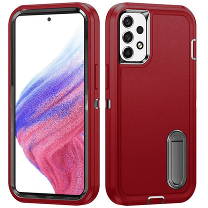 For Samsung Galaxy A53 5G Hybrid 3 Layers 3in1 Hard PC Shockproof with Kickstand Heavy Duty TPU Rubber Anti-Drop  Phone Case Cover