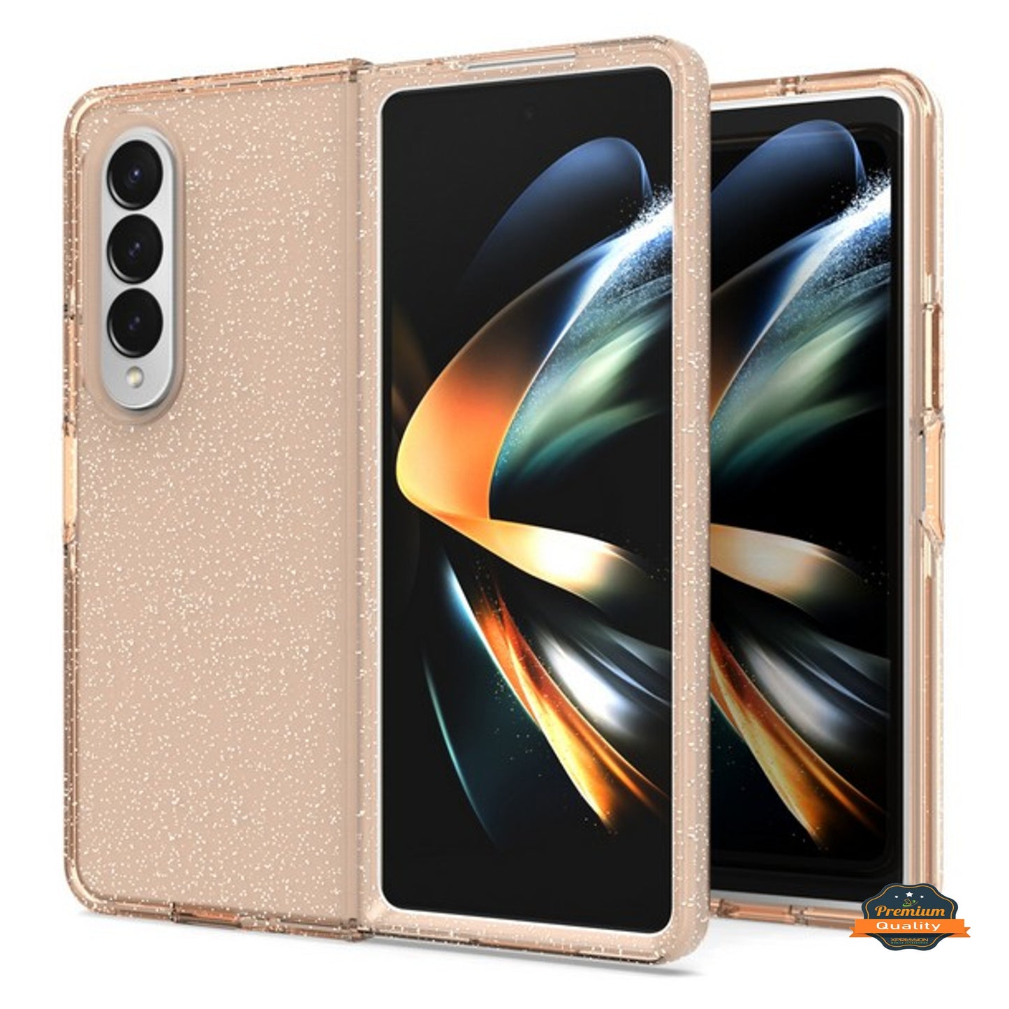 For Samsung Galaxy Z Fold 4 5G Glitter Sparkle Bling Shiny Thin Slim Hybrid Shockproof Rubber Silicone TPU Gel Protective  Phone Case Cover