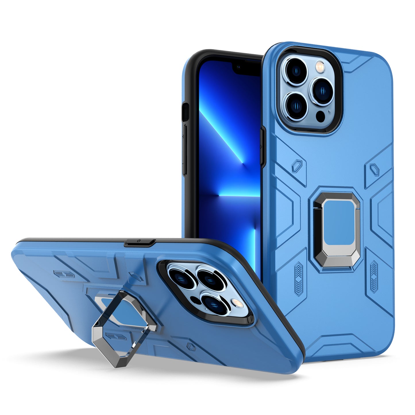 For Apple iPhone 11 (6.1") Slim Rugged Shockproof Hybrid with Magnetic Ring Stand Holder  Phone Case Cover