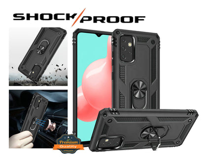 For Samsung Galaxy A13 5G Military Grade Heavy Duty Rugged Dual Layers Full Body Shockproof Hybrid Protection with Ring Kickstand  Phone Case Cover