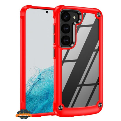 For Samsung Galaxy S23 /Plus /Ultra Heavy Duty Hybrid Clear back Shield Hard PC + TPU Bumper Edge Frame Shockproof Protective  Phone Case Cover