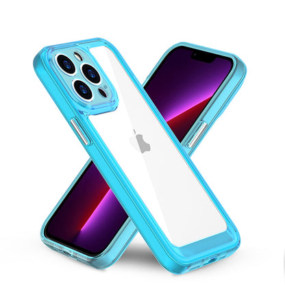 For Apple iPhone 11 (6.1") Ultra-Thin Transparent Hybrid Soft Silicone Rubber TPU and Hard PC Shockproof Tone Frame Bumper  Phone Case Cover