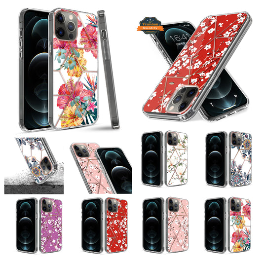 For Motorola Moto G Pure Fashion Art Floral IMD Design Beautiful Flower Pattern Hybrid Hard PC Rubber TPU Slim Hard Back  Phone Case Cover