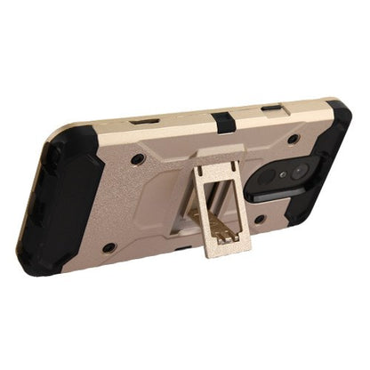 For LG Stylo 4 / Stylo 4 Plus Hybrid Armor with Belt Clip Holster Kickstand Hard PC Cases Shockproof + Screen Protector Gold Phone Case Cover