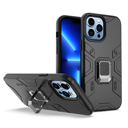 For Apple iPhone 11 (6.1") Slim Rugged Shockproof Hybrid with Magnetic Ring Stand Holder  Phone Case Cover