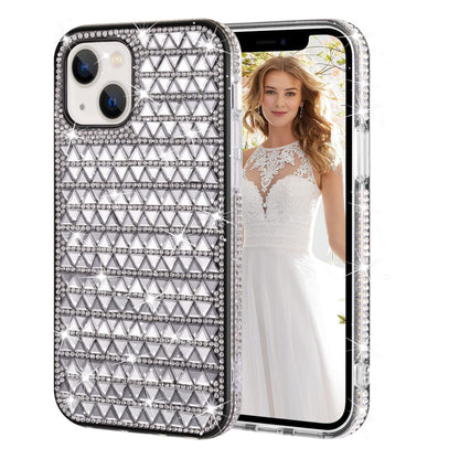 For Samsung Galaxy S22+ Plus Diamonds Sparkle 3D Crystal Glitter Bling Shiny Rhinestone Hybrid Bumper Protective  Phone Case Cover