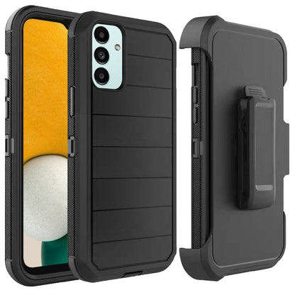 For Apple iPhone 11 Pro Max (6.5") Combo 3in1 Holster Heavy Duty Rugged with Swivel Belt Clip and Kickstand Black Phone Case Cover