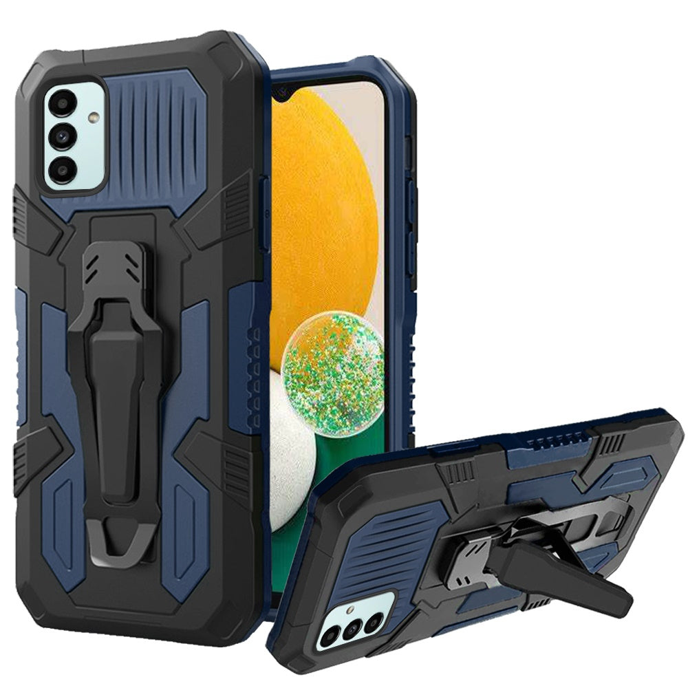 For Samsung Galaxy A13 5G Rugged Heavy Duty Dual Layers Hybrid Shockproof Protective Shell Built in Metal Clip Holder & Kickstand  Phone Case Cover