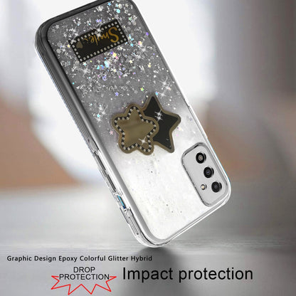 For Motorola Moto G Pure Fashion Graphic Pattern Design Epoxy Colorful Skin Glitter Hybrid Bling TPU Hard Impact Armor  Phone Case Cover