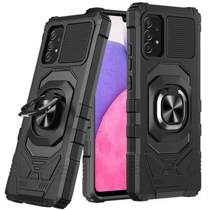 For Samsung Galaxy A33 5G Hybrid Dual Layer with Rotate Magnetic Ring Stand Holder Kickstand, Rugged Shockproof Protective  Phone Case Cover