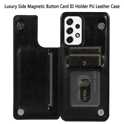 For Samsung Galaxy A53 5G Fashion Design Wallet PU Leather with [Two Magnetic Clasp] [Card Slots] Stand Back Storage Flip  Phone Case Cover