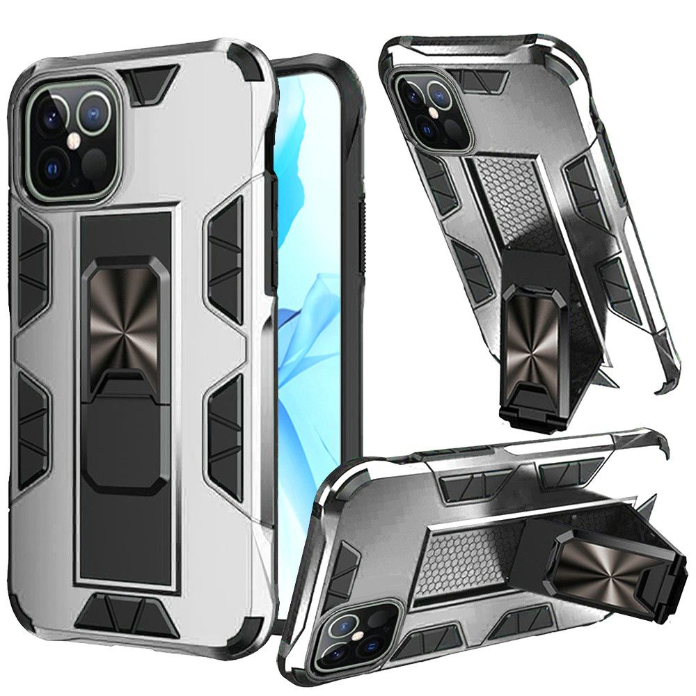 For Apple iPhone 11 (6.1") Hybrid Magnetic Slide Ring Stand fit Car Mount Grip Holder Body Heavy Duty Rugged Military Grade  Phone Case Cover