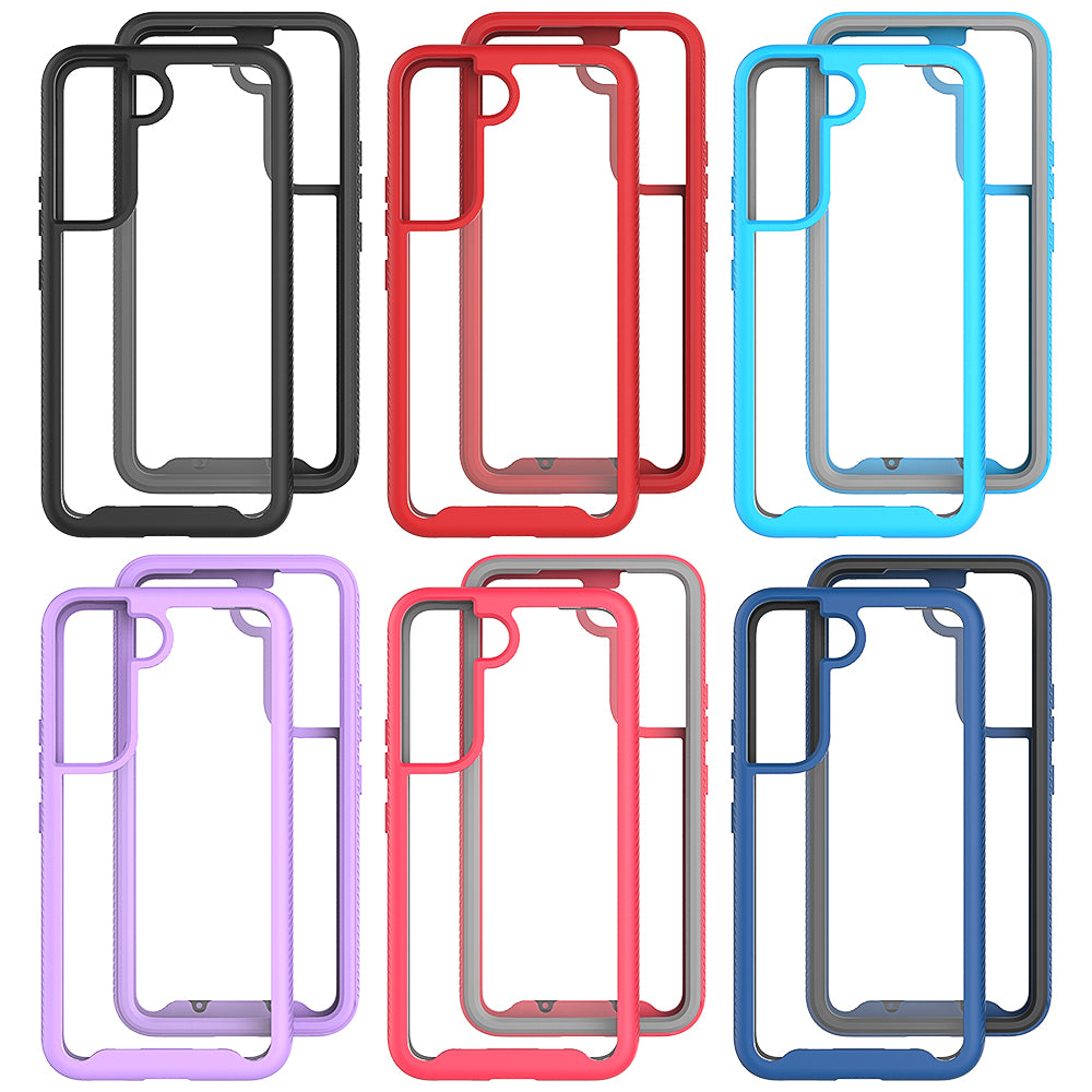 For Samsung Galaxy S22 /Plus Ultra Hybrid Clear Shockproof Dual Layer Protection Hard Rugged PC and Soft TPU Silicone Bumper Frame Back  Phone Case Cover